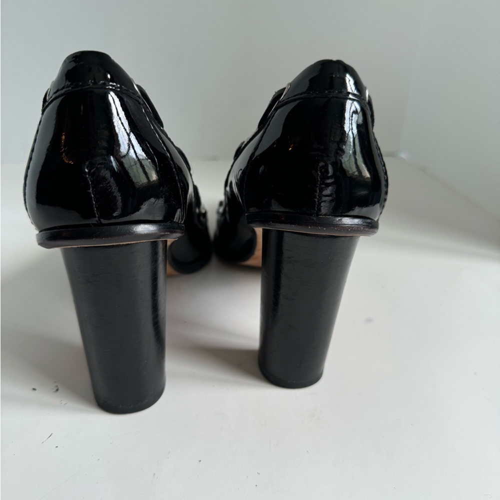 Michael Michael Kors Womens Tabitha Pump Size 8.5M Black Patent Block Heel - Picture 10 of 11